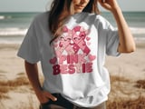 Pink Bestie Faux Patchwork Tee thumbnail 2
