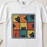 Retro Peeking Cats T-Shirt, Vintage Cat Lover Sweatshirt, Cute Kitty Tee, Funny Cat Mom Gift Shirt for Pet Owners thumbnail 11