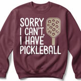 Pickleball Gildan Crewneck Sweatshirt, Sorry I Can't, I Have Pickleball, Court Warm Up thumbnail 3