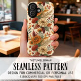 Colorful Flowers Tumbler Digital, Watercolor Floral Backgrounds, Printable png, Floral Junk Journal, Digital Scrapbooking Paper thumbnail 6