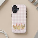 Pink Gingham Chickens MagSafe® Phone Case thumbnail 5