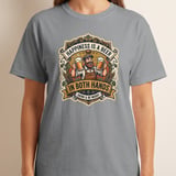 Happiness Is A Beer In Both Hands T-Shirt, Funny Drinking Tee, Craft Beer Lover Gift, Vintage Pub Style Graphic Shirt, Oktoberfest Apparel thumbnail 10