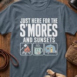 Just Here for S'mores & Sunsets T-Shirt thumbnail 3