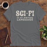 Sci-Fi Is My Writing Language Softstyle Tee thumbnail 3
