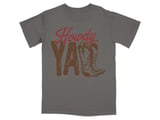 Howdy Y'all Western Boots Graphic T-Shirt thumbnail 1