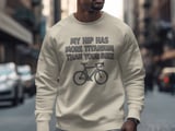 Titanium Hip Sweatshirt, Funny Post Surgery Gift, Bike Humor Sweatshirt, Orthopedic Sweatshirt, Titanium Parts Sweatshirt, Surgery Recovery thumbnail 1