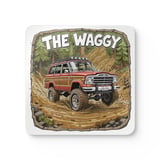 The Waggy Grand Wagoneer Corkwood Coaster Set, Car Lover Gift, SUV Coasters, Automotive Decor, Gift for Him, Man Cave, Petralla Shop thumbnail 4