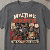 Waiting On Parts Mechanic Tee thumbnail 3