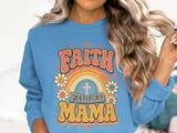 Faith Filled Mama Retro Christian Design | Groovy Rainbow Cross Digital Graphic | Vintage Style Spiritual Other thumbnail 14