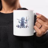 Halloween Mug, Ghost Mug, Spooky Season, Cute Ghost, Makeup Ghost, Halloween Gifts, Spooky Mug, Gift for Her, Fall Mug thumbnail 2