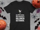 Low Effort Halloween Beer Drinking Tee thumbnail 1