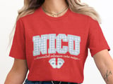 NICU Nurse Gingham T-Shirt: Blue Plaid Design, Neonatal Intensive Care, Baby Footprints thumbnail 6
