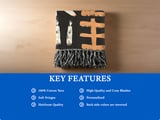 African Mud Cloth Velveteen Blanket, Tribal Art Woven Throw, Abstract Boho Pillow Cover, Black Yellow White Pattern Home Decor Gift thumbnail 15