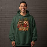 Teacher Energy Sweatshirt Retro Apple Hoodie Vintage Boho Teacher Gift Cozy Fall Back To School Crewneck Leopard Checkered Teacher Tote Bag thumbnail 13