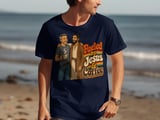 Fueled by Jesus & Coffee T-Shirt | Retro Christian Faith Tee Vintage Jesus Lover Gift for Him Her Spiritual Coffee Lover Apparel thumbnail 2