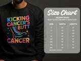 Cancer fighting t-shirt, Kicking Cancer s Butt Boot, Cancer Awareness, Survivor Support, Inspirational Shirt, Fight Cancer Tee, Strong Woman thumbnail 2