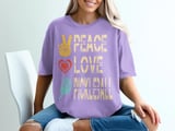 Pickleball Comfort Colors Shirt, Peace Love Pickleball, Vintage Graphic Tee Pickleball Player Gift thumbnail 9