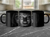Creepy Old Man Face Mug Wrap, Scary Smile Sublimation Design, Horror Digital Download, Spooky Halloween PNG Graphic thumbnail 7