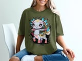 Kawaii Axolotl Archer T-Shirt thumbnail 2