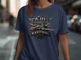 A-10 Warthog T-Shirt, US Air Force Thunderbolt II Military Aviation Tee, Pilot Veteran Gift, Distressed Warplane Graphic Shirt thumbnail 6