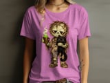 Coffee Zombie and Black Cat Tee thumbnail 8