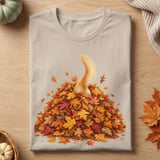 Dog in Autumn Leaf Pile Tee thumbnail 10