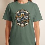 Drinking Team T-Shirt, Funny Beer Lover Gift, Pub Crawl Party Tee, I Only Drink on Days that End in 'Y' Humorous Vintage Bar Design Shirt thumbnail 2