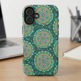 Teal Floral Mandala MagSafe® Phone Case  thumbnail 6