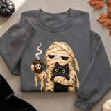 Coffee Mummy and Cat Tee or Sweatshirt thumbnail 14