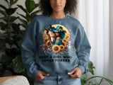 Just A Girl Who Loves Horses T-Shirt, Floral Horse Lover Shirt, Cowgirl TShirt, Western Tee, Horseback Riding Gift, Equestrian Style thumbnail 3