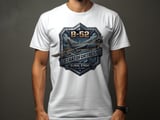 B-52 Stratofortress Shirt, Vintage Military Aviation Graphic T-Shirt, Air Force Veteran Gift, Tactical Bomber Plane Crest Tee for Him thumbnail 5