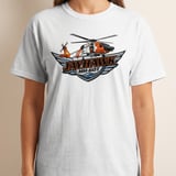 Jayhawk MH-60T Helicopter T-Shirt, Search and Rescue Aviation Shirt, Military Pilot Gift, Aviator Graphic Tee, Flight Crew Apparel thumbnail 8