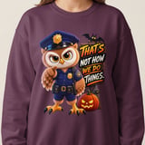 Officer Hoot the Owl Halloween Sweatshirt thumbnail 13