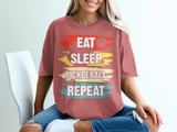 Pickleball Comfort Colors Shirt, Eat Sleep Pickleball Repeat Design, Retro Court Aesthetic Vintage Graphic Tee thumbnail 7