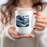 Halloween Mug, Ghost Skateboarder, Skate Park Mug, Spooky Halloween Mug, Bats Full Moon Mug, Halloween Gift Idea, Ghostly Rider Mug thumbnail 4
