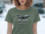 C-17 Globemaster III Military Aircraft T-Shirt | Air Force Plane Veteran Gift | Aviation Lover Patriotic USAF Tee for Him | Military thumbnail 8