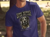 Some Heroes Wear Collars Dog Lover T-Shirt | Rescue Pet Owner Gift | Vintage Dog Mom Dad Tee | Second Chance Club Animal Advocate Top thumbnail 3