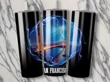San Francisco Tumbler Wrap, Golden Gate Bridge 20oz Skinny Tumbler, Lightning Tumbler Digital Design, Cityscape Full Wrap, Seamless Tumbler thumbnail 2