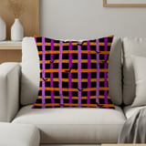 Spooky Bat Plaid Halloween Velveteen Blanket, Purple Orange Grunge Goth Cozy Woven Blanket & Throw Pillows, Fall Decor Gift thumbnail 20