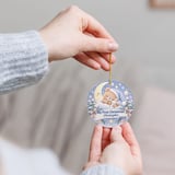 Baby First Christmas Ornament 2026, Personalized Teddy Bear Sleeping Moon Cloud Keepsake, Custom Newborn Boy Holiday Tree Ornaments thumbnail 9