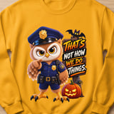 Officer Hoot the Owl Halloween Sweatshirt thumbnail 3