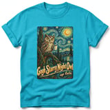 Gogh Starry Night Owl ~ Comfort Colors Premium Tee thumbnail 5