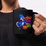 I Saw That Halloween Blue Jay Mug thumbnail 1