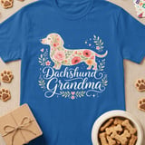 Floral Dachshund Grandma Tee thumbnail 2
