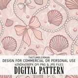 Blush Pearl & Seashell Digital Motif Size Bundle Png thumbnail 2