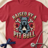 Raised By A Pit Bull Tee | Pit Bull Lover Shirt | Pittie Shirt | Bully Breed Apparel thumbnail 14
