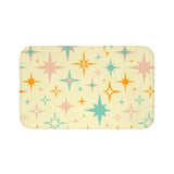 Mid Century Modern Shower Curtain, Bath Mat Retro Atomic Starburst Vintage 1950s Bathroom Decor, Pastel Boho Kitsch Stars Bath Set thumbnail 14