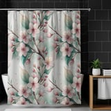 Sakura Bloom Watercolor Shower Curtain thumbnail 10