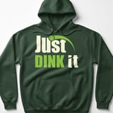 Pickleball Gildan Fleece Hoodie, Just DINK It, Soft Fleece Sportswear Court Pullover thumbnail 5
