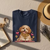 Dog Mom Cuban Link Chain Collar Tee thumbnail 10